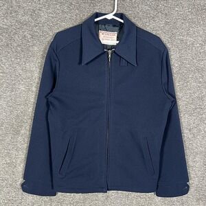Vintage McGregor Drizzler Jacket Mens 40 Blue Double Knit Robin Zip USA 60s